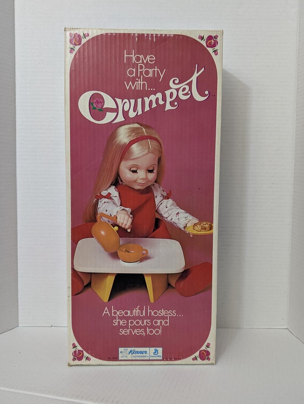 Vintage 1971 Kenner Crumpet Toy Doll In Box With Accessories